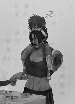 half body sketch