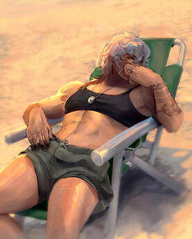 rendered thigh up